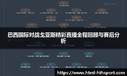 巴西国际对战戈亚斯精彩直播全程回顾与赛后分析